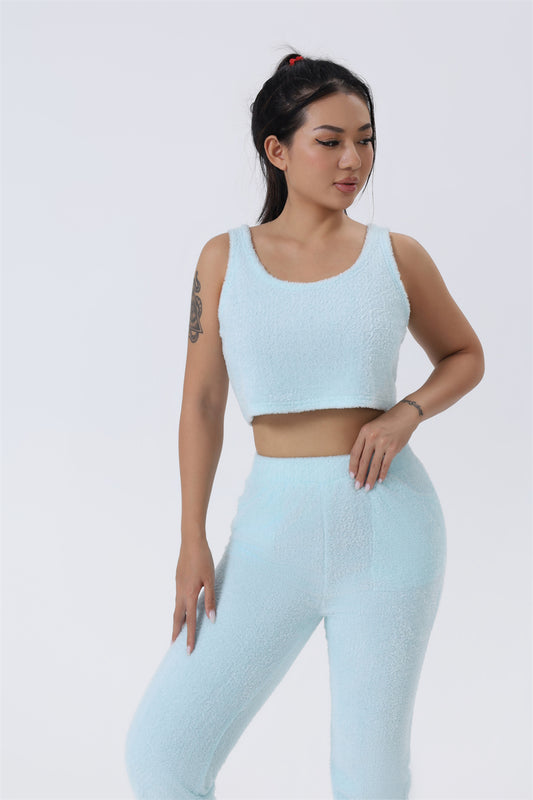 Conjunto Loungewear 3 Piezas Mujer - Top, Pantalón y Cardigan