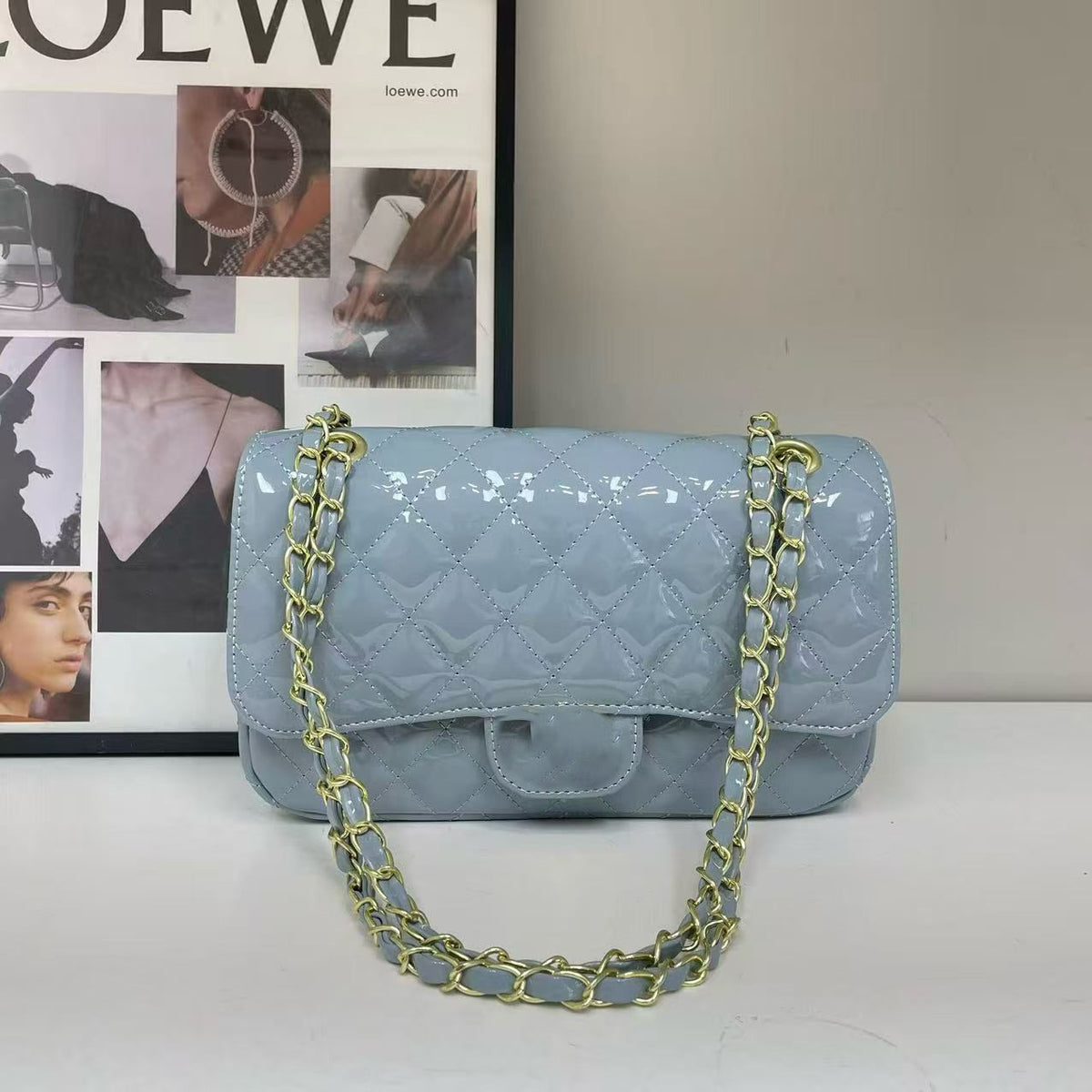 Women's Rhinestone Chain Crossbody Bag | Luxury Fashion | No Box