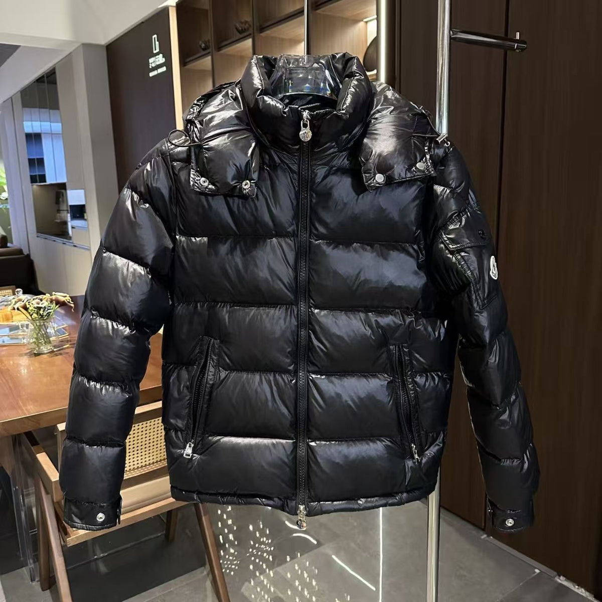 Veste unisexe brillante MON | Avec capuche