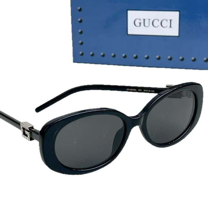 Gafas de sol para mujer de la marca G y nuevas gafas ovaladas con panel con letras y protección UV GG1684