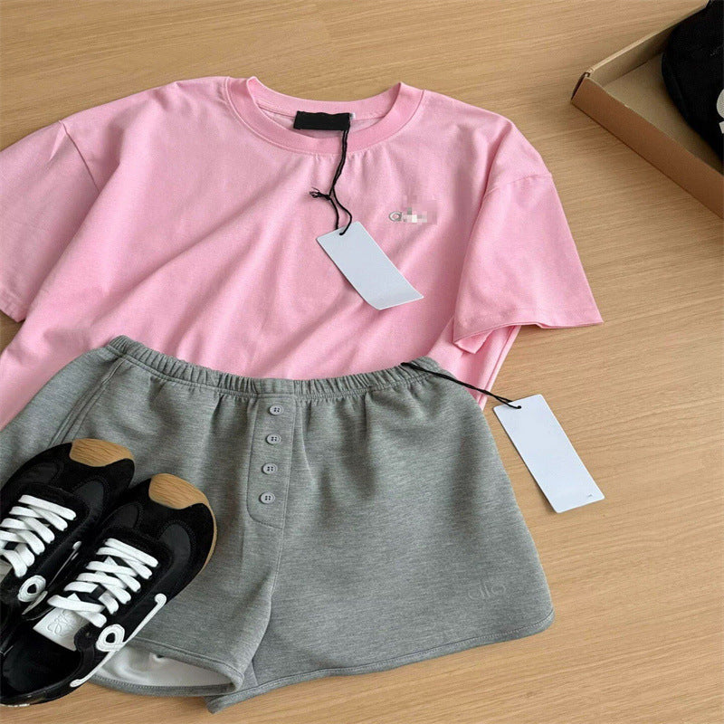 Women's Loose Casual T-Shirt | Pure Cotton Candy-Colored Short Sleeve