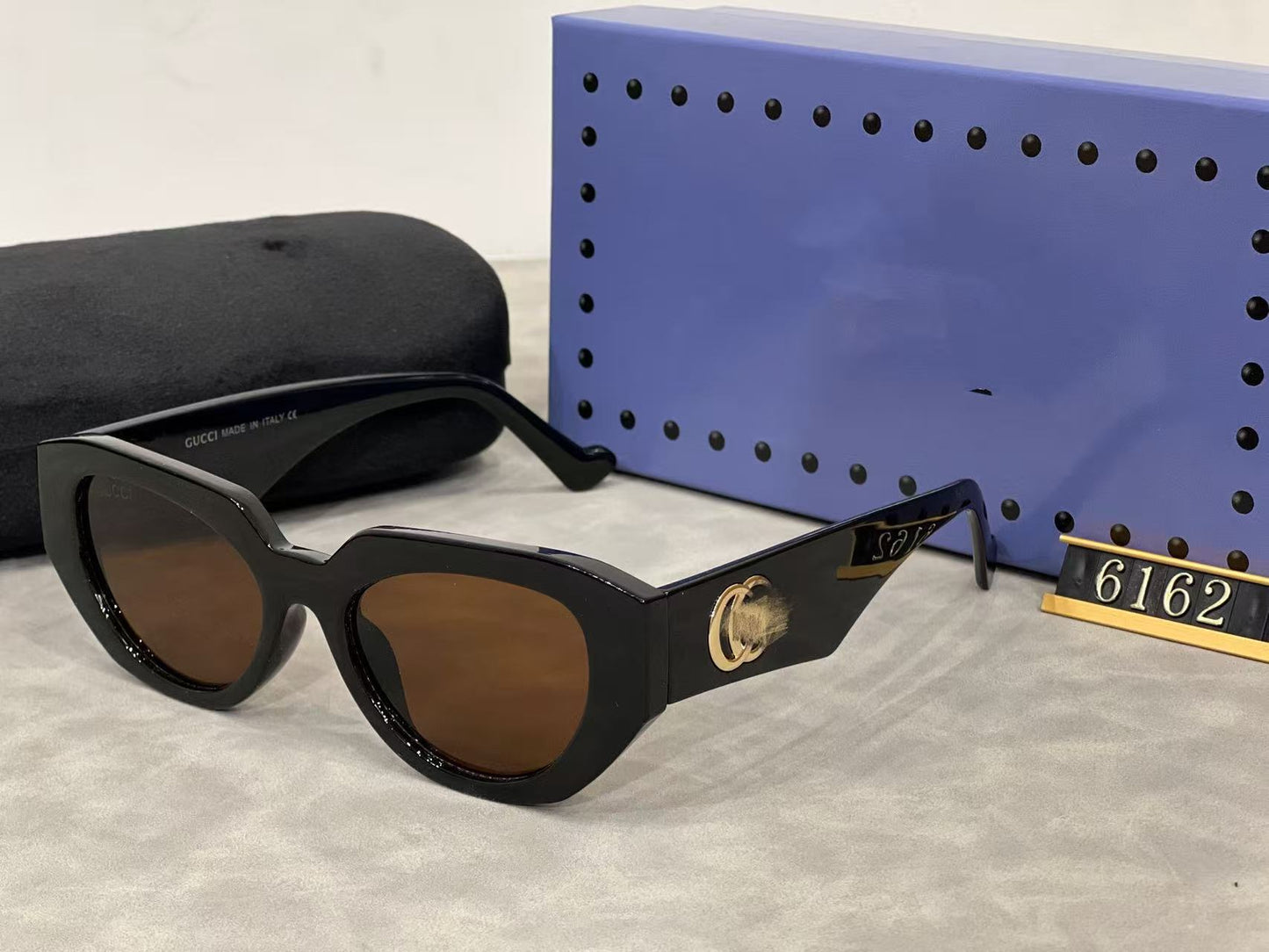 Nuevas gafas personalizadas de moda retro con ojo de gato europeas y americanas, gafas unisex bloqueadoras de UV INS