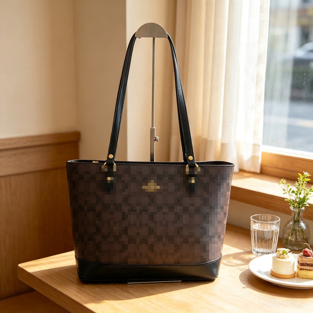 Damen-Schultertasche mit Kou-Letter-Print | Vintage mit großem Fassungsvermögen | Ohne Karton