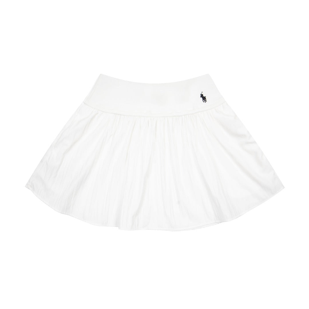 Edición correcta 2026 Pony bordado de punto patchwork Old Money Korean Casual Versatile Diseño Miniskirt y falda midi