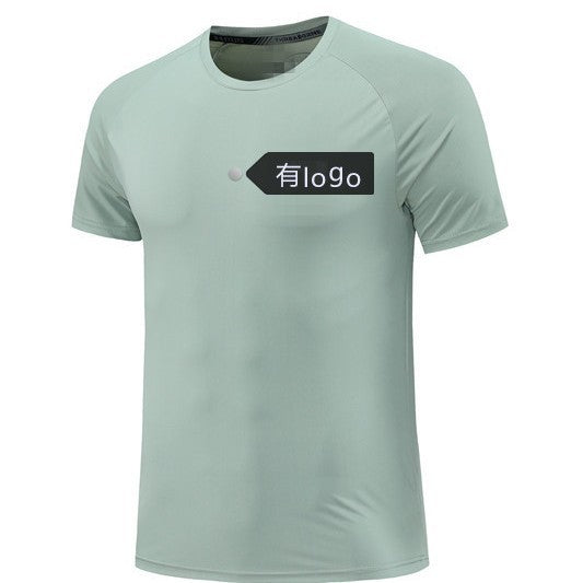Machi Sports Camiseta al aire libre Camiseta de hielo de seda para hombre Deportiva Secado rápido Manga corta Suelta y elástica suelta Camiseta de cuello redondo Fitness Casual