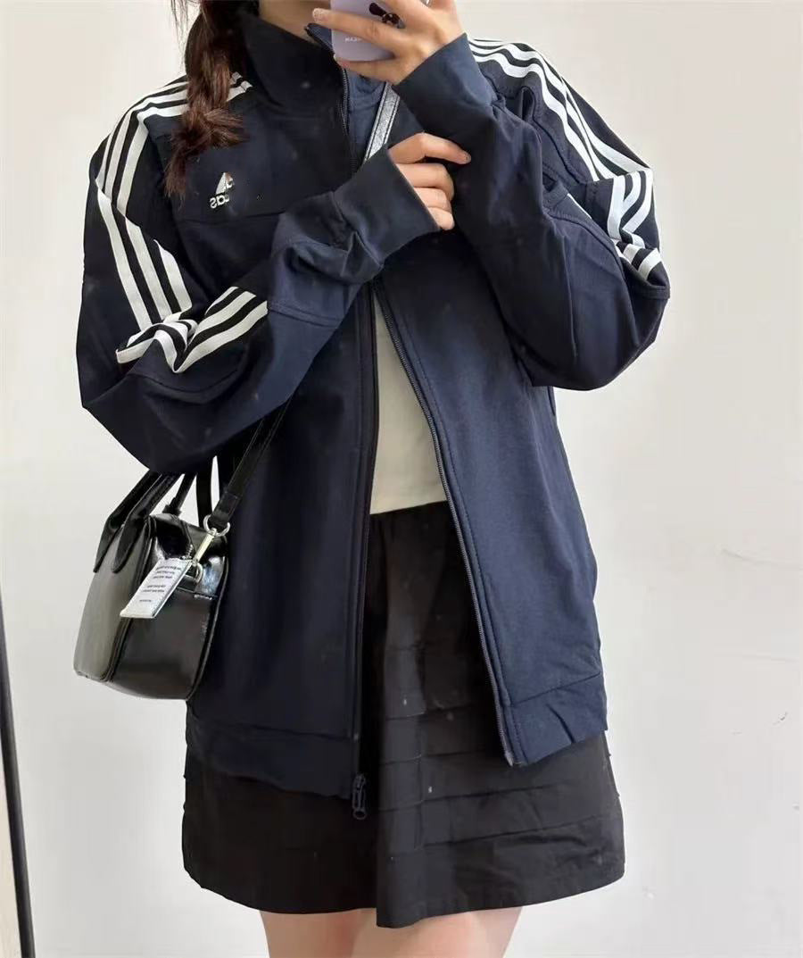 Classic cross-border QQ sugar set, spring/autumn loose high-neck jacket for men and women, sweatpants, two-piece sportswear set