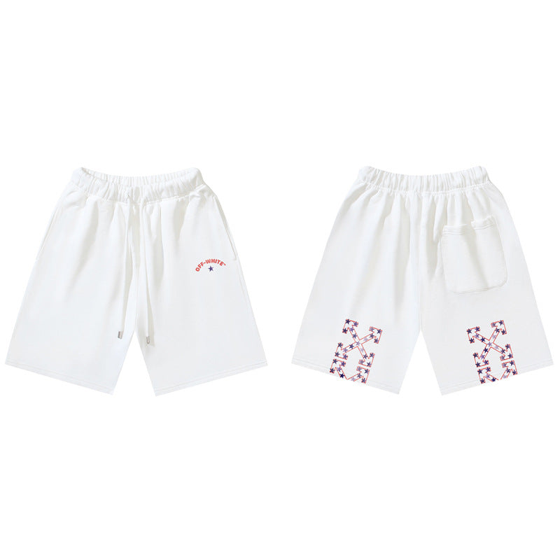 Pantalones Cortos Hombre Estampado Flecha Sueltos | LuxuryMarkt