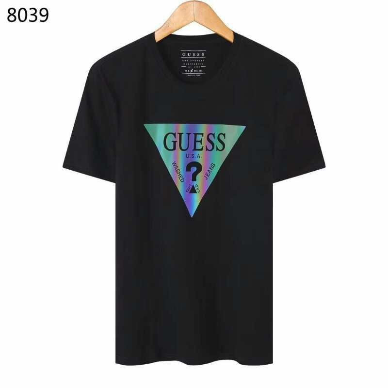 Camisa de talla grande con el logo reflectante transfronterizo de GUE para el verano