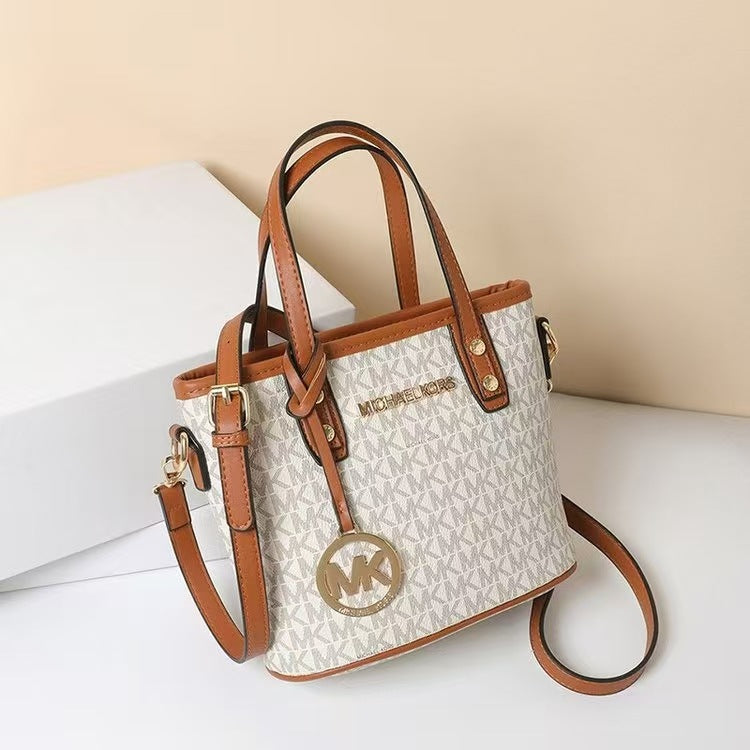 Comercio exterior, nueva moda de bolso pequeño de tres bolsos pequeños de tres bolsos para suegras y bolso sencillo de mujer con estampado de un hombro, bolso cruzado