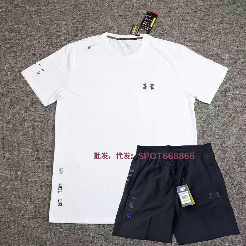 Exportación de marca en stock a Europa, América, Japón, Taiwán, camiseta casual de secado rápido de seda de hielo y manga corta, estilo de verano para hombres