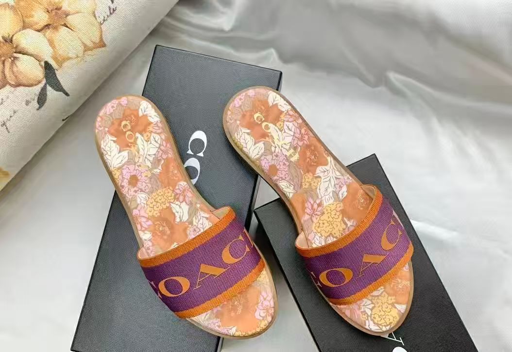 Zapatillas Planas Bordadas Mujer | Chanclas Playa Verano