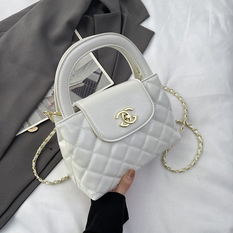 Bolso estilo Chanel de alta calidad para mujer, nuevo bolso casual cruzado con cadena de diamantes 2026, bolso de hombro versátil y de moda