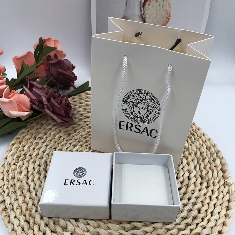 Colección de pendientes Man Family Medusa: pendientes de perla incrustados con diamantes, estilo personalizado extravagante, pendientes ligeros y lujosos