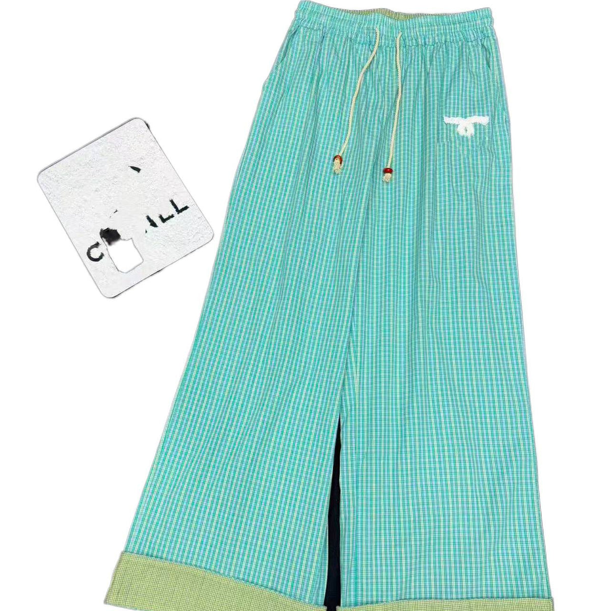 Pantalón Mujer de Cuadros CH | Tiro Alto