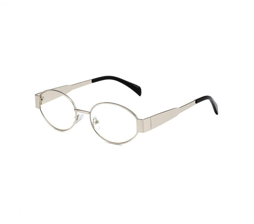 4S235 Gafas de sol de metal de moda europeas y americanas Personalidad vintage Protección UV de montura estrecha Gafas de sol para conducir al aire libre