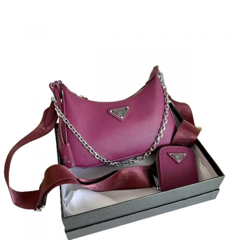 Crescent Bag Bolsa de mujer 2025 Nueva bolsa cruzada de alta gama versátil para desplazamientos informales de un solo hombro