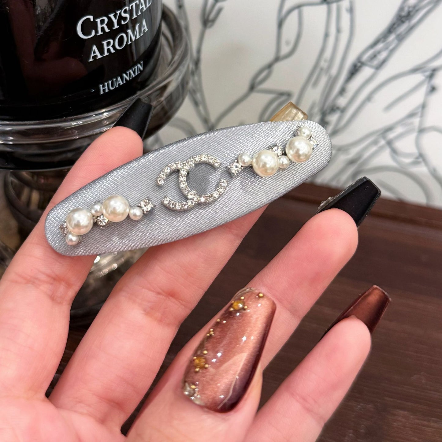 Horquillas Pelo Estilo Chanel | Perlas Cerconio y Satín | LuxuryMarkt