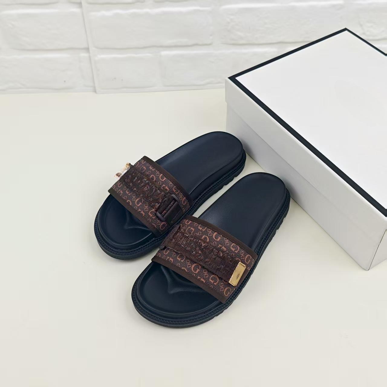 Zapatillas transfronterizas, verano, GUESS, nuevas sandalias de moda europeas de influencers al aire libre, sandalias de marca de moda al aire libre