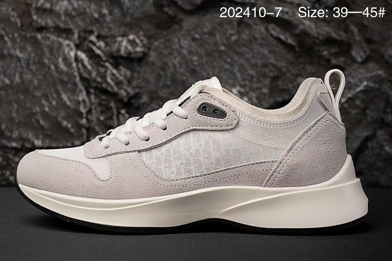Estación Europea B25 2026 Letras impresas Zapatos de moda masculina de moda baja y transpirables, con cordones y reposo de moda moderna