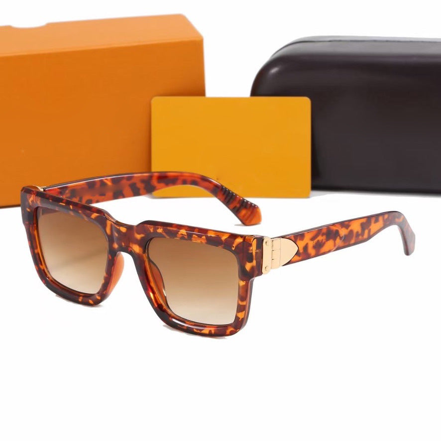 Montura cuadrada grande para hombres y mujeres, gafas de sol para exportación de Amazon, gafas de estilo coreano, gafas de sol con protección UV con letras INS L2060