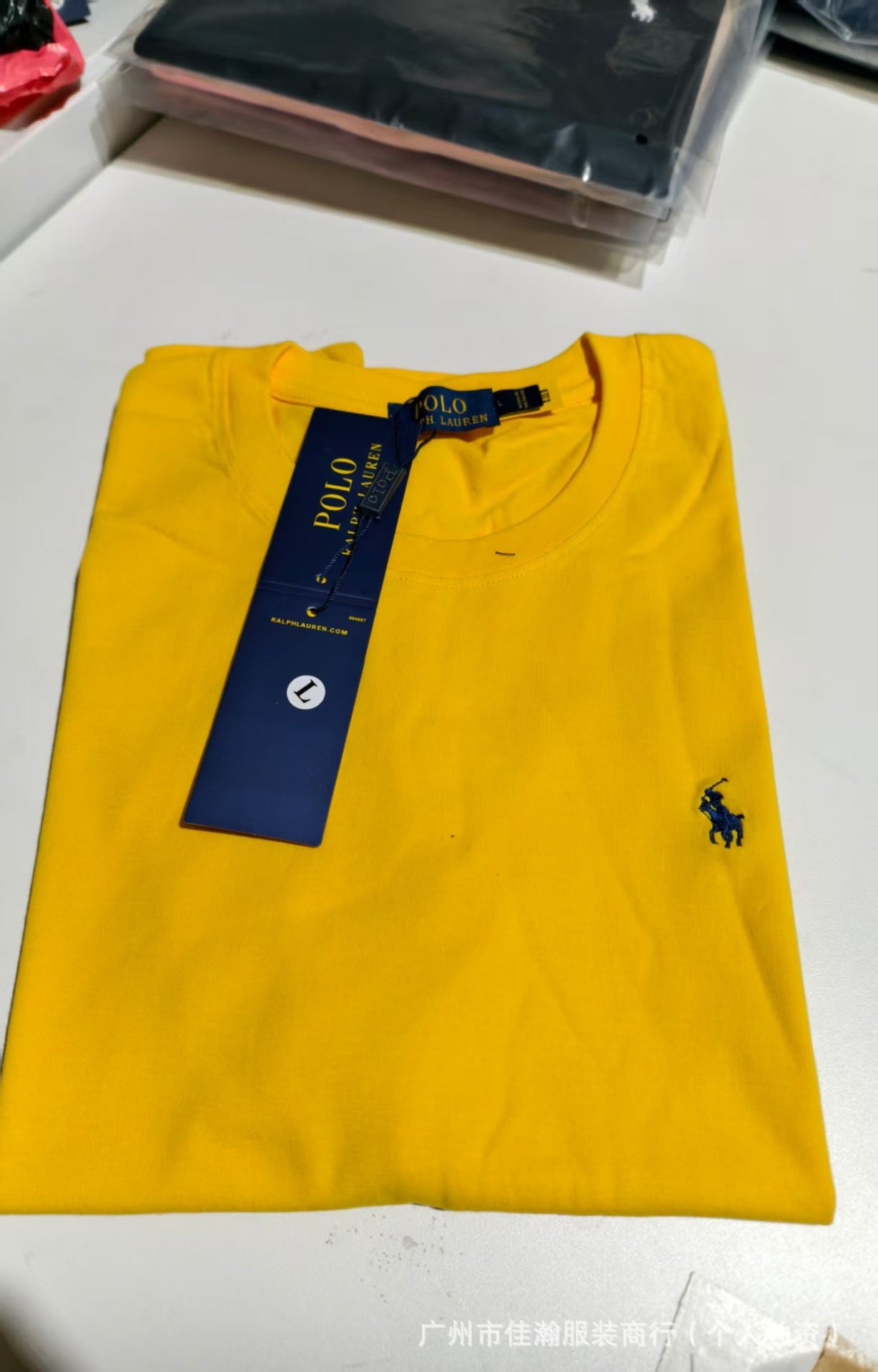 Comercio exterior transfronterizo, camiseta de verano bordada con cuello redondo, camisa base unisex de algodón de manga media, camiseta versátil de manga corta