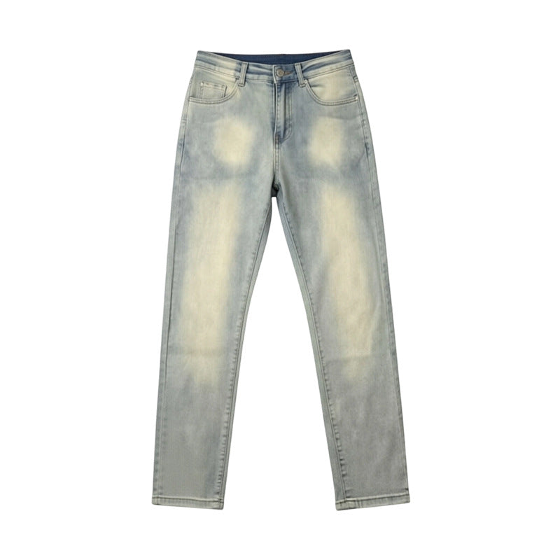Jeans brodés usés homme nouvelle mode