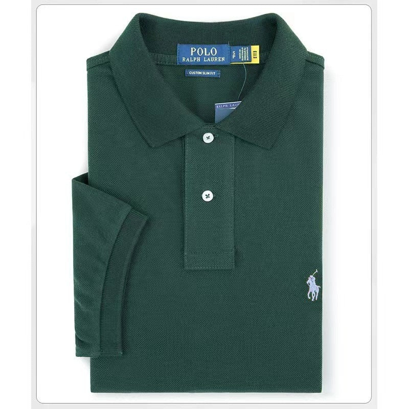 Polo Manga Corta Bordado Poni Hombre | Verano Solapa Casual