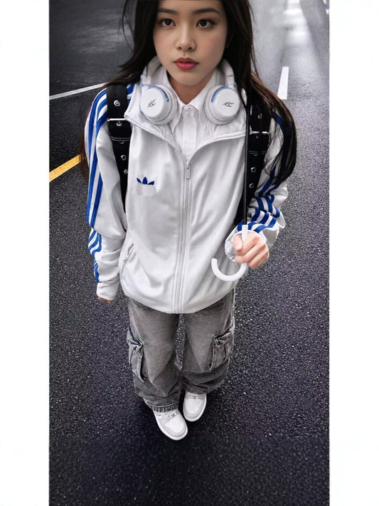 Clover Unisex Track Jacket | Three Stripes
