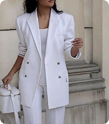 Elegantes Damen-Blazer-Kostüm - Langarm