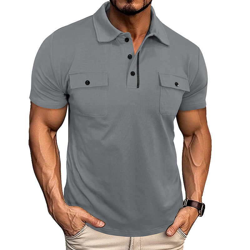 Polo Hombre Manga Corta con Bolsillo - Verano