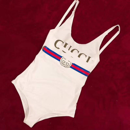 Nuevos bañadores transfronterizos, ropa deportiva sexy de una pieza con tirantes, bañadores con letras para mujer populares en Europa y América
