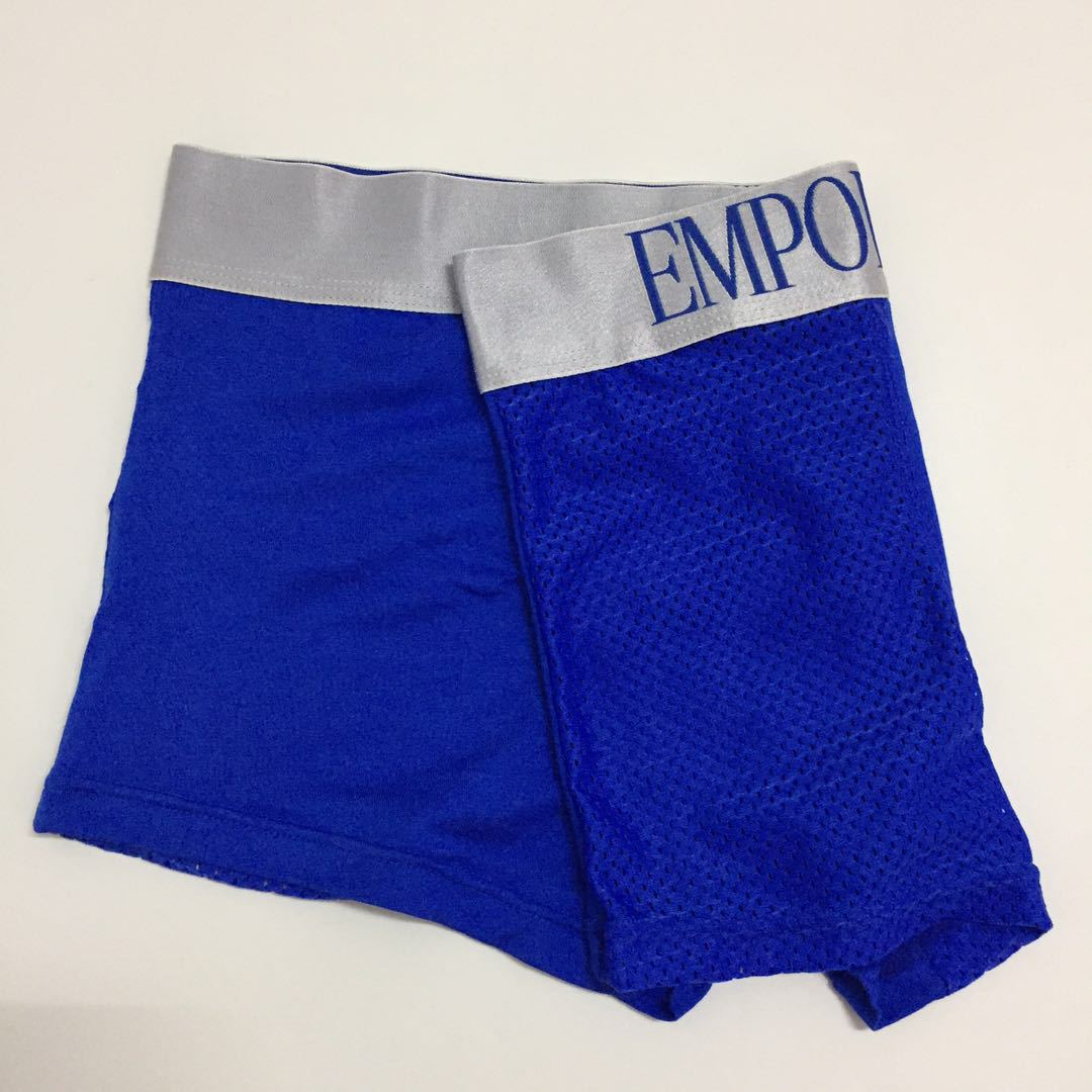 Seda de hielo malla transpirable ropa interior hueca para hombre EA Malla bóxers para hombre Boxer Shorts juveniles Venta directa de fábrica