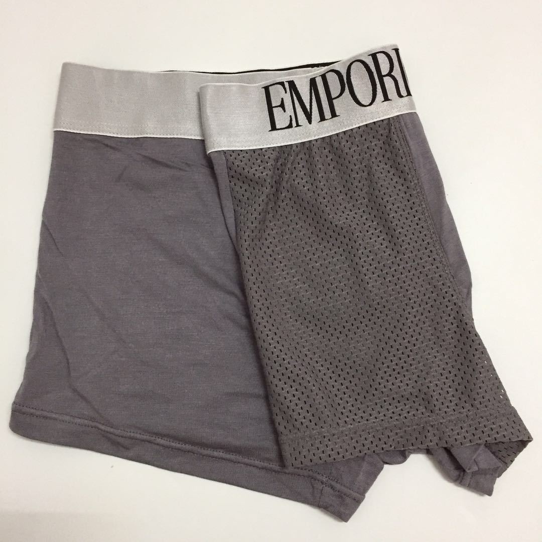 Seda de hielo malla transpirable ropa interior hueca para hombre EA Malla bóxers para hombre Boxer Shorts juveniles Venta directa de fábrica