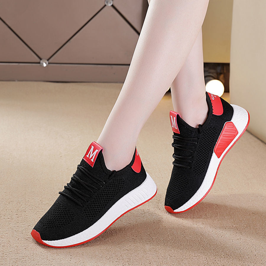Flyweave 2026 Nuevas zapatillas de mujer para primavera y verano Zapatillas versátiles de malla para correr Calzado para estudiantes Al por mayor Calzado casual para mujer