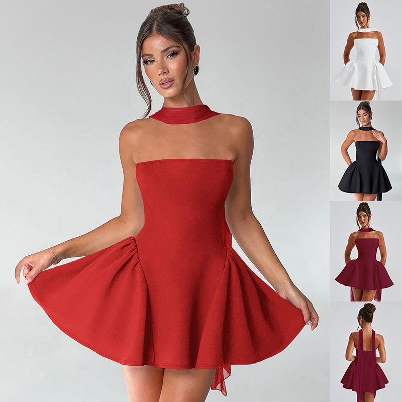 Vestido Tubo Mujer Top Bandeau - Cremallera Espalda