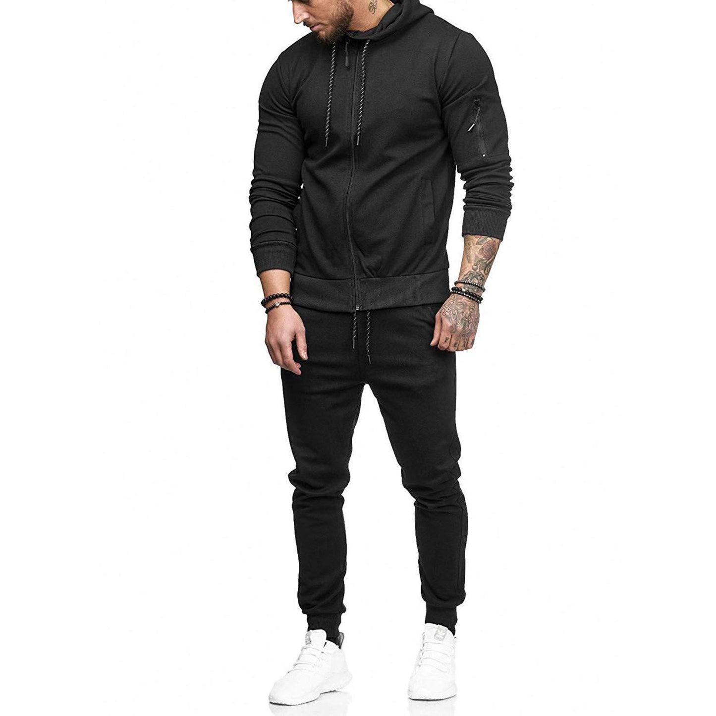 Amazon Topo Invierno Camiseta deportiva deportiva Slim Cardigan con cremallera Brazo de Moda a rayas de Amazon Conjunto de Tendencias para Hombres
