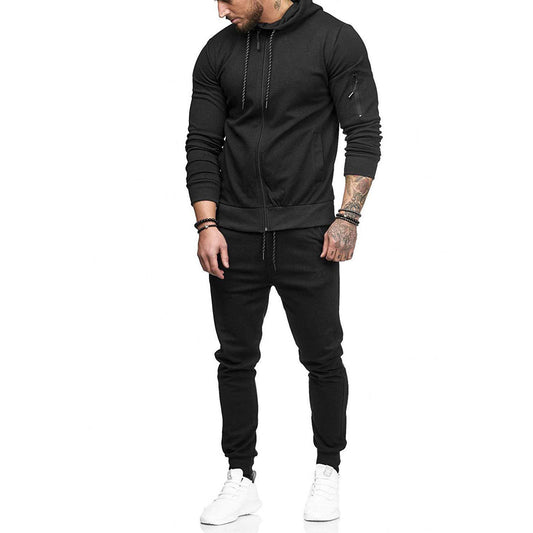 Amazon Topo Invierno Camiseta deportiva deportiva Slim Cardigan con cremallera Brazo de Moda a rayas de Amazon Conjunto de Tendencias para Hombres