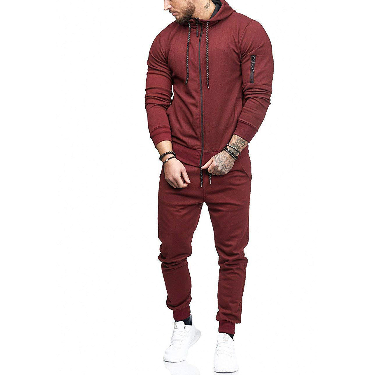 Amazon Topo Invierno Camiseta deportiva deportiva Slim Cardigan con cremallera Brazo de Moda a rayas de Amazon Conjunto de Tendencias para Hombres