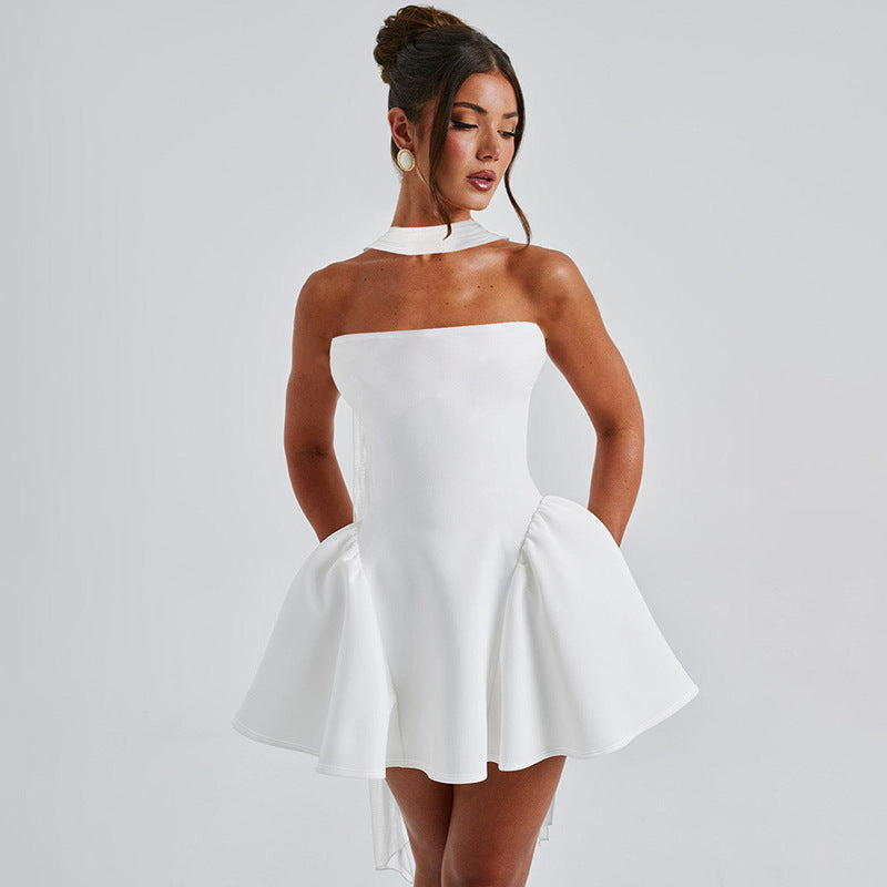 Vestido Tubo Mujer Top Bandeau - Cremallera Espalda
