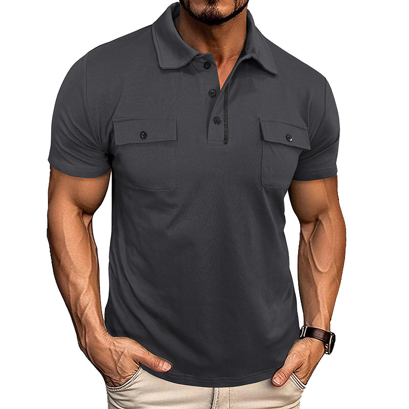 Polo Hombre Manga Corta con Bolsillo - Verano