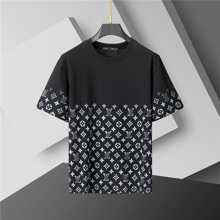 Camiseta de repuesto de algodón de lujo de alta gama transfronteriza, de manga corta de cuello redondo, moda veraniega, dropshipping casual versátil 1
