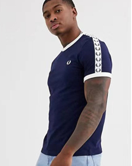FP Pai Rui Mai Sui camiseta de moda unisex blanca de talla grande y casual de manga corta con tirantes en los hombros