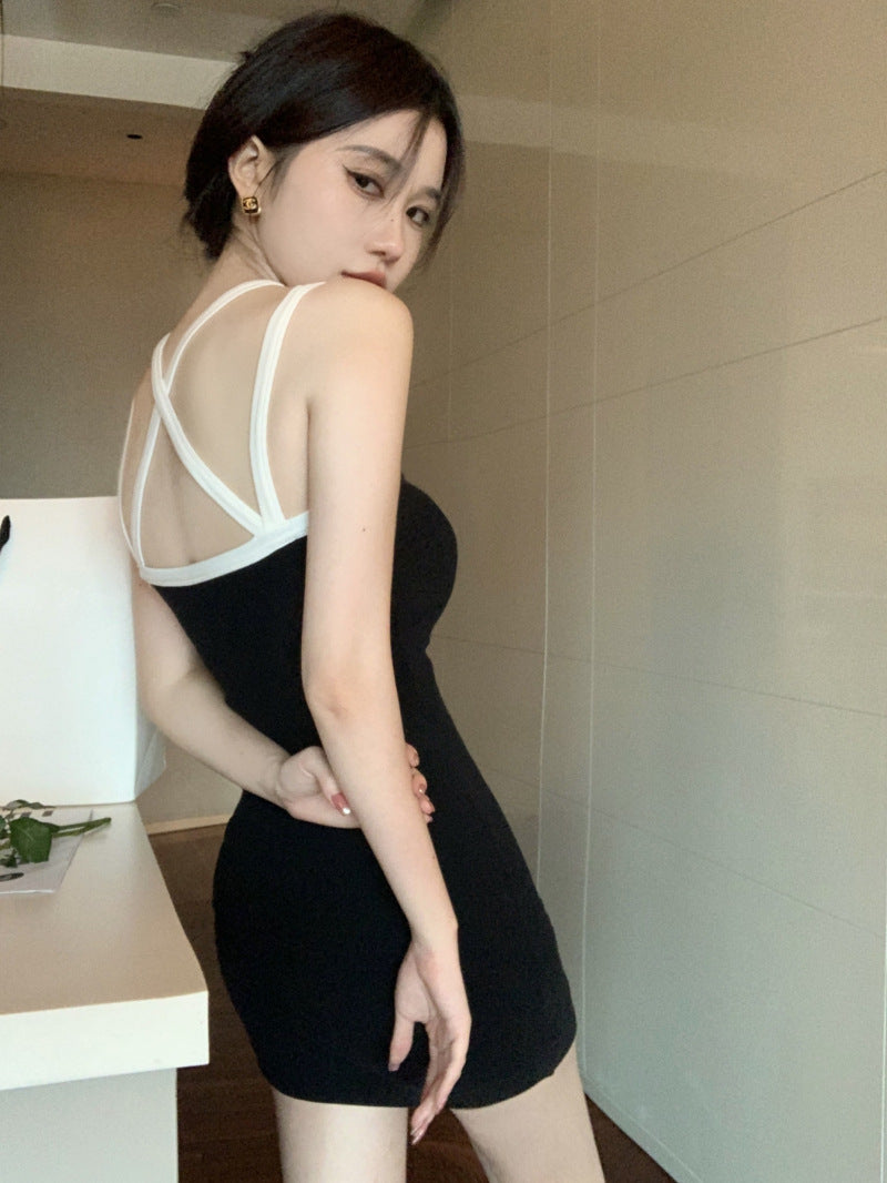 Vestido camisola sexy para chicas calientes verano 2026 nueva cintura ajustadora de cintura con chaleco de cadera de nicho