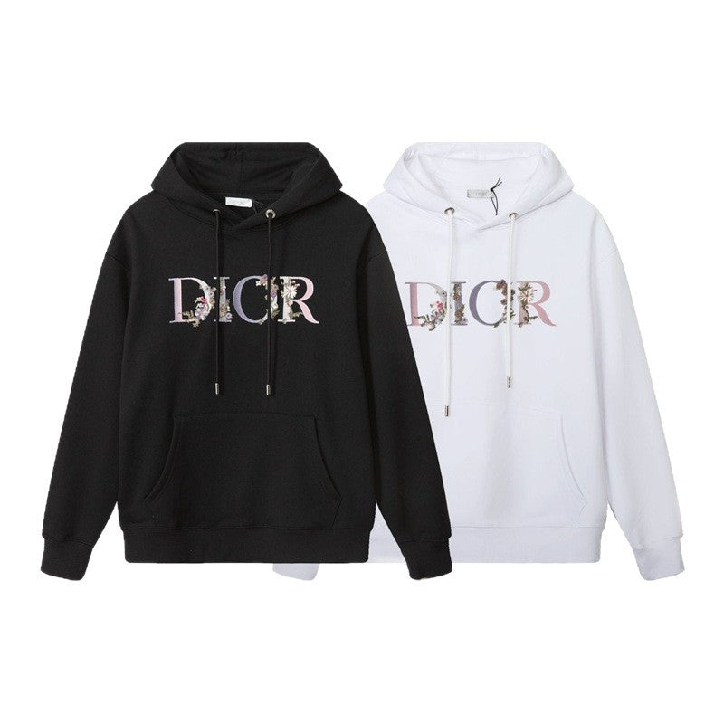 Unisex-Sweatshirt CD | Blumenmuster und lockerer Schnitt
