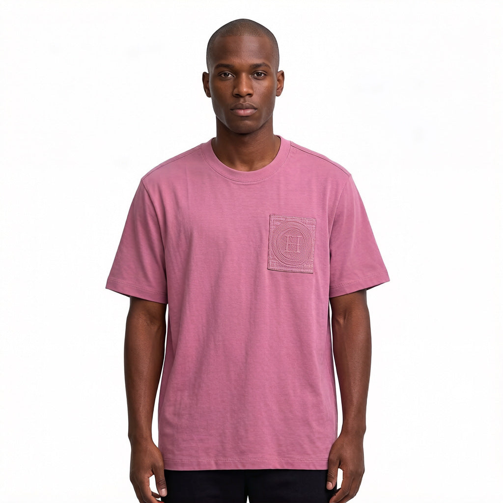 Men's H T-Shirt | Embroidered Short Sleeve