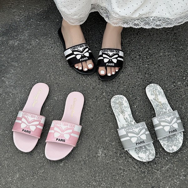 Zapatillas de verano 2025 para zapatillas versátiles de ropa exterior de mujer