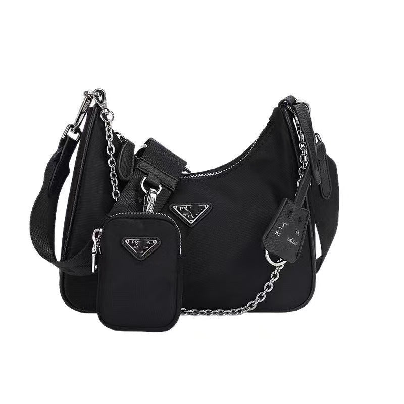 Bolso de hombro original de tejido de nailon de comercio exterior al por mayor, bolso triangular de alta calidad Dongguan tres en uno para las axilas, bandolera