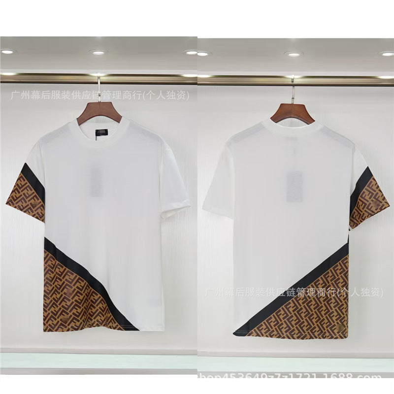 Versión correcta de la tendencia de lujo de París B: 26SS nuevo bordado unisex con cuello redondo, camiseta de algodón de manga corta y manga corta, comercio exterior