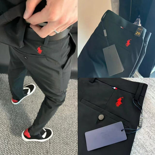 Pantalones Largos Hombre Bordados | Casual Ajustado Primavera
