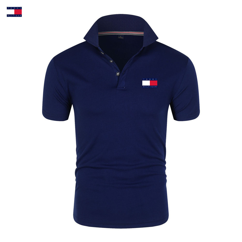 Men's Short Sleeve Casual Sports Polo Shirt | Fold-down Collar Summer